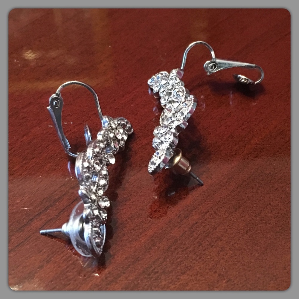 Faux Cuff Silver Earrings